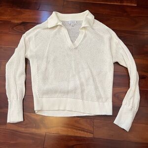 Cream V-Neck Sweater